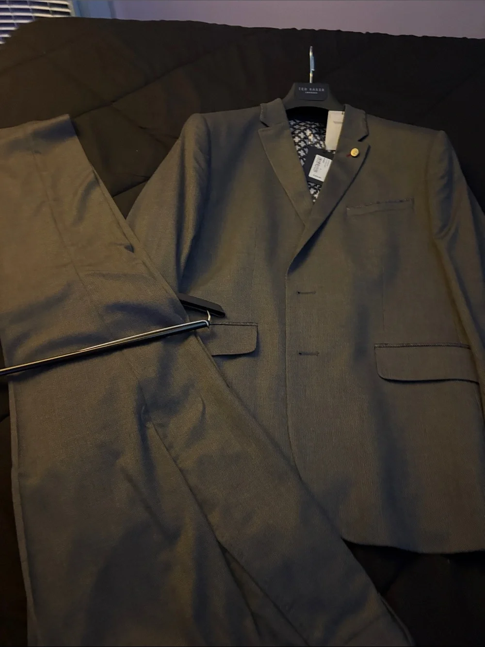 Ted Baker Dark Charcoal Single-Breasted Sport Coat